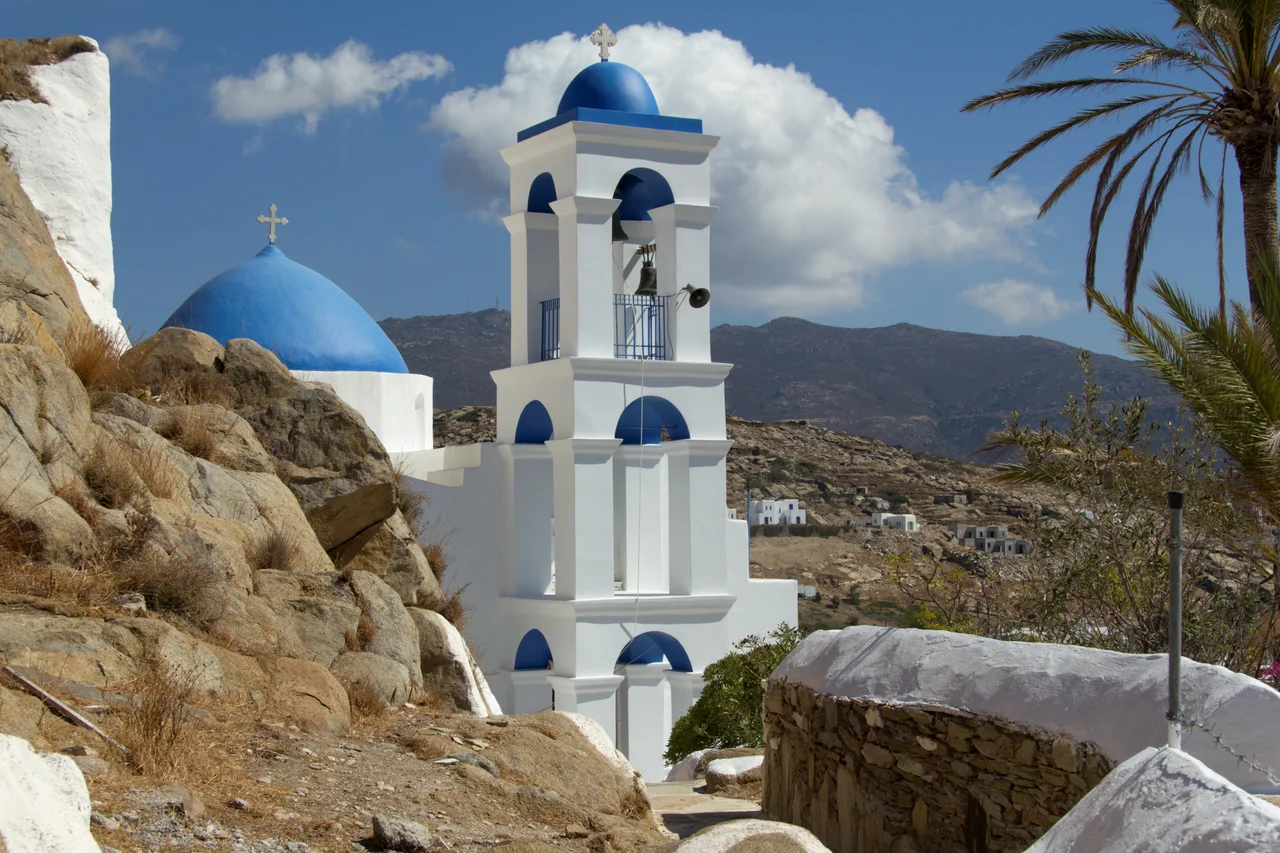 Panagia Gremniotissa, church from 1797, at Kastro in Chora of Ios.