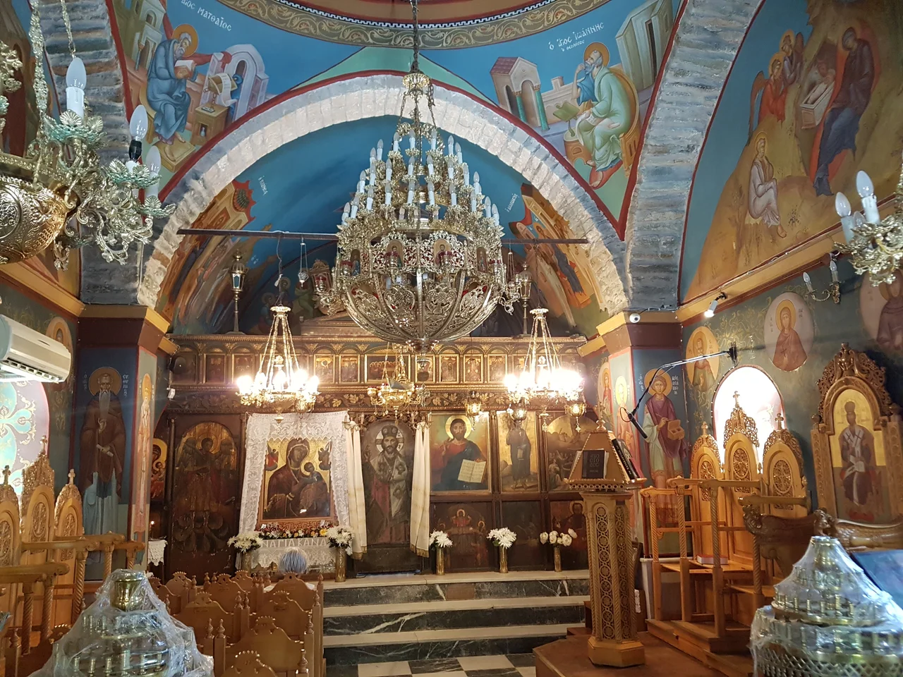 Panagia Kanala church inside, Kythnos, 2018