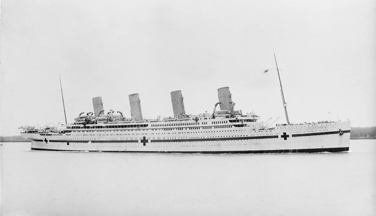 HMHS Britannic seen during World War I