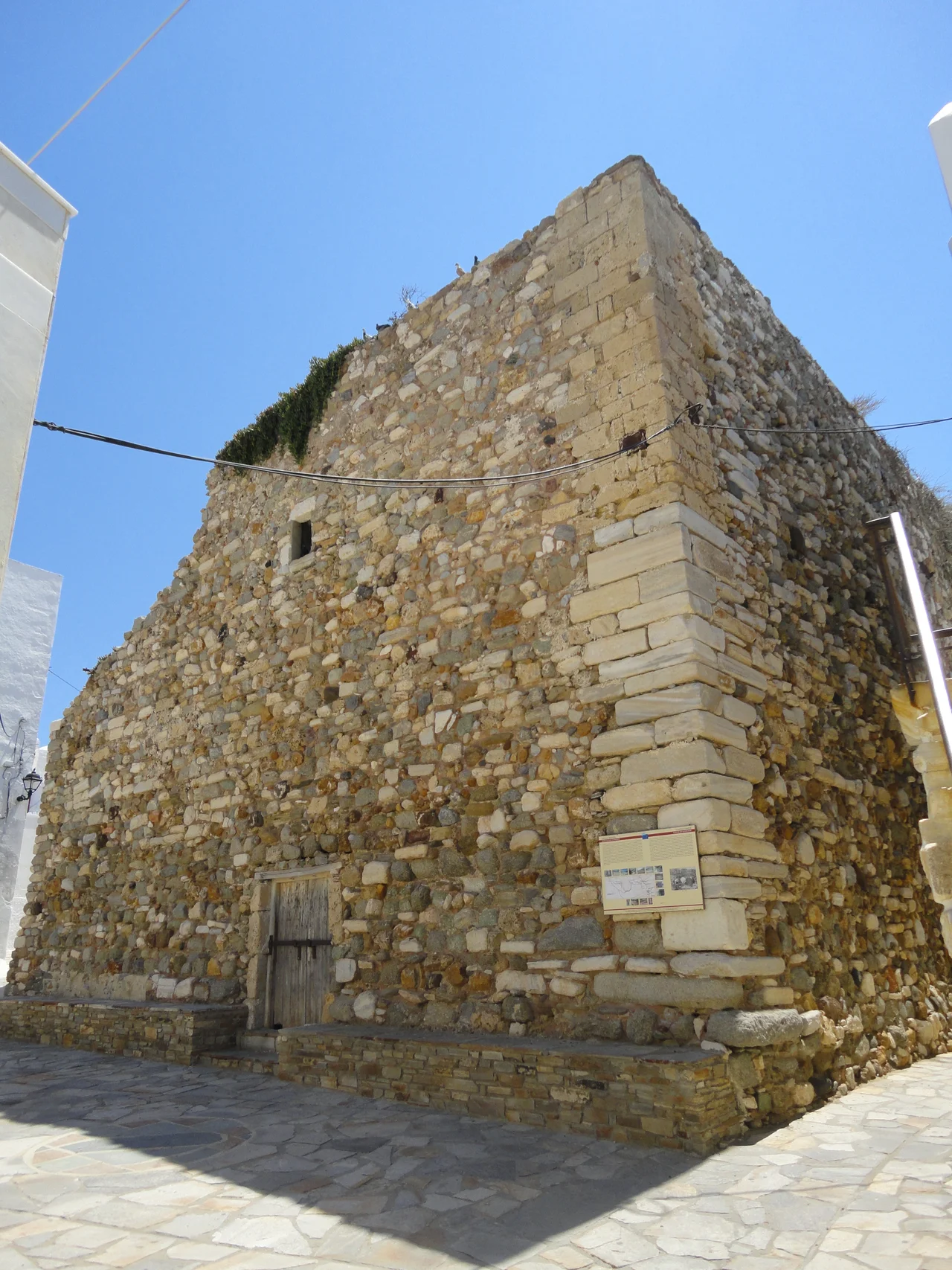 The Tower of Sanudo in Chora, Naxos. It was built in 1207 and was part of the Ducal Palace of the Duchy of Naxos