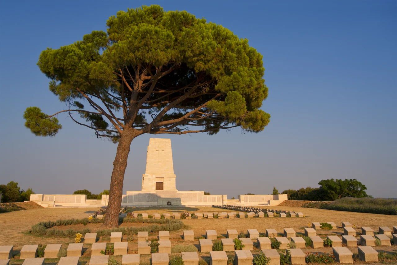 Late afternoon in July at the Lone Pine Cemetery, Anzac, Gallipoli, Turkey.