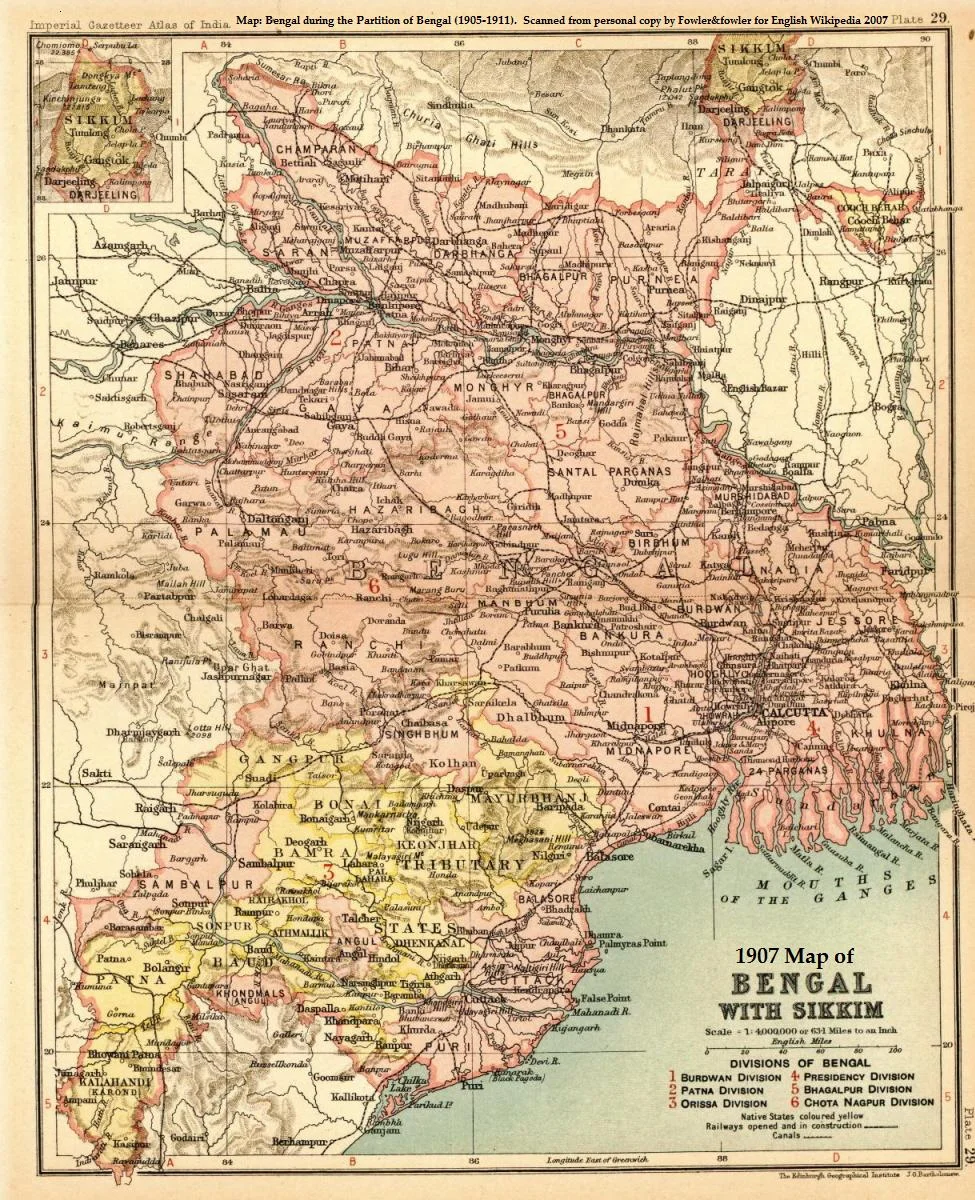 Scanned, cropped, enhanced, and resized from personal copy of 1907 Imperial Gazetteer of India, Oxford University Press, volume 25 (Atlas) by Fowler&amp;fowler«Talk» 21:23, 14 September 2007 (UTC)