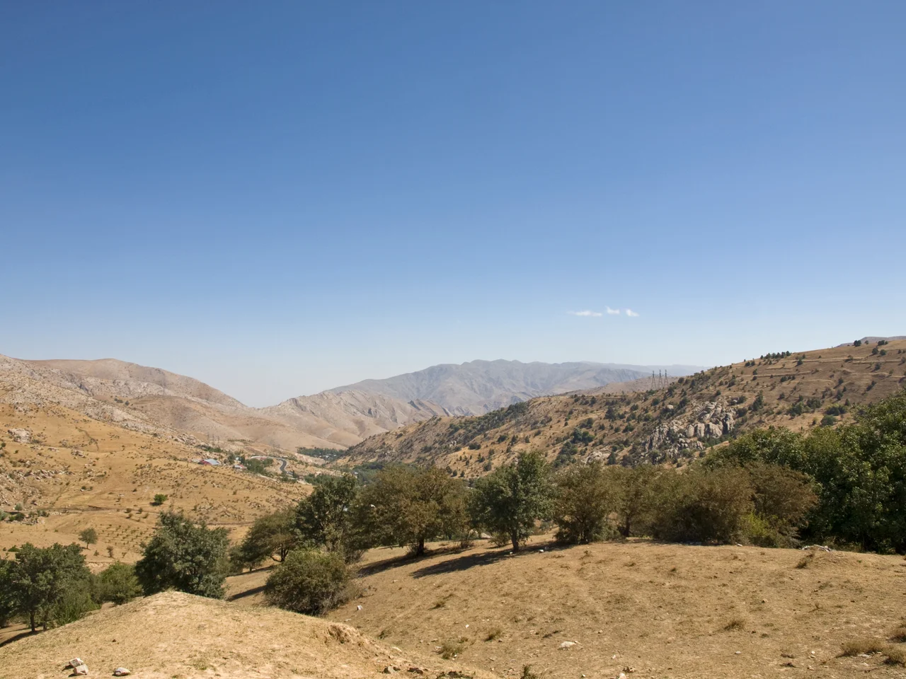 View from Takhta-Karacha Pass (between Samarkand and Shakhrisabz) to the north