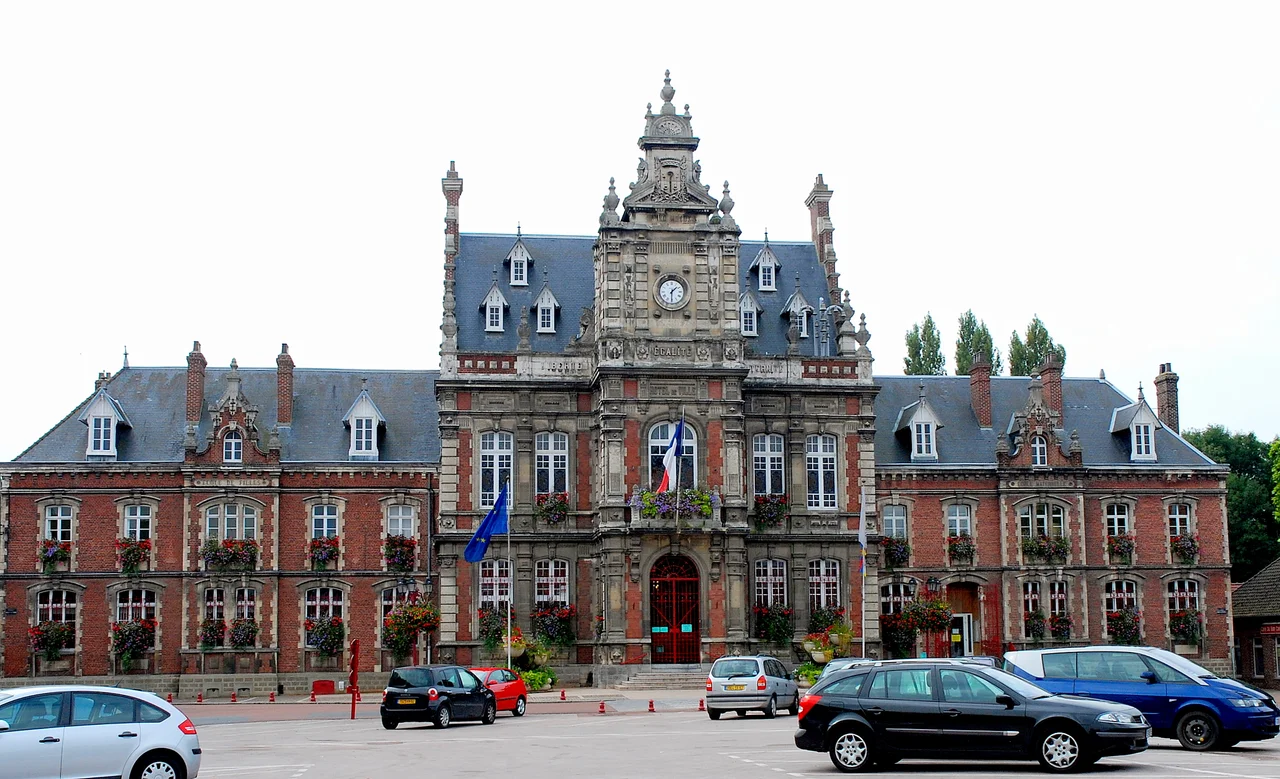 het gemeentehuis van Arques (Arke) in Pas-de-Calais, Frankrijk