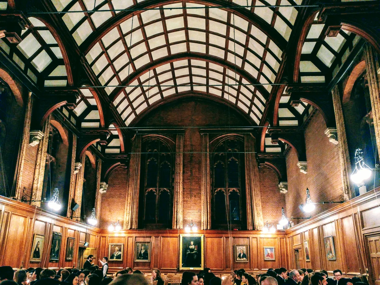 The Great Hall at Girton College, Cambridge, is used for the college's formals.