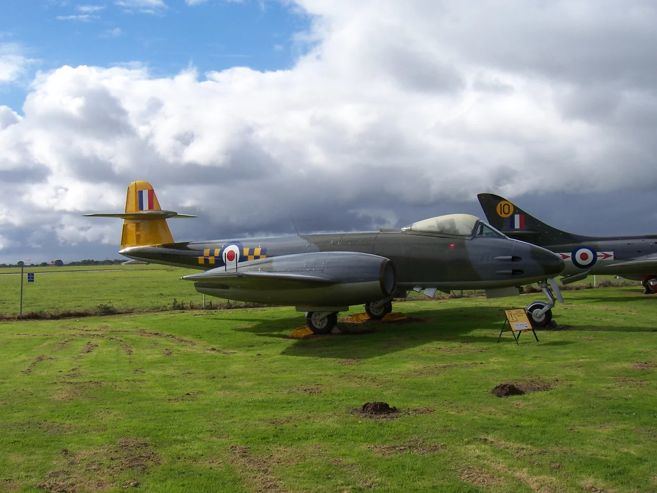 Gloster Meteor F8 WK654 preserved at the City of Norwich Aviation Museum