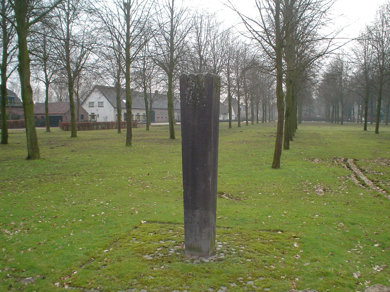 Monument related to the land consolidation process in the hamlet Heers, near Veldhoven, the Netherlands