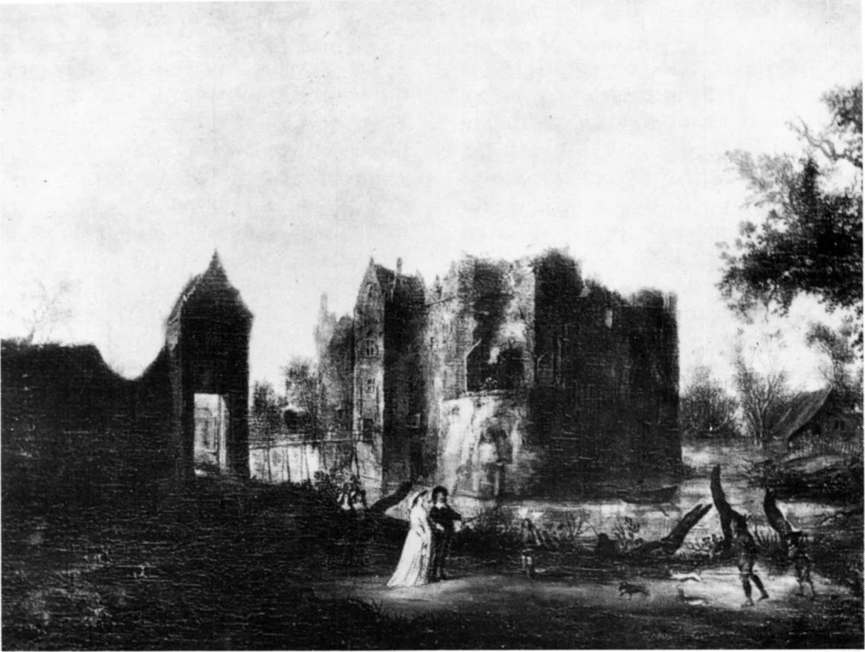 Ruin of Ammersoyen Castle, detail. Oil on canvas (?). Location unknown.