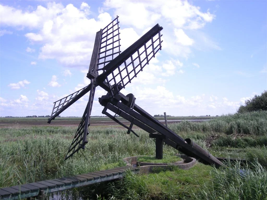 Tjasker Sanpoel, windmolen bij Wijckel. Friesland