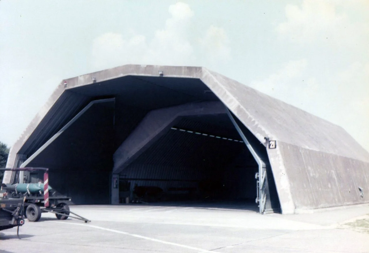 Hardened Aircraft Shelter at RAF Bruggen, Germany, 1981