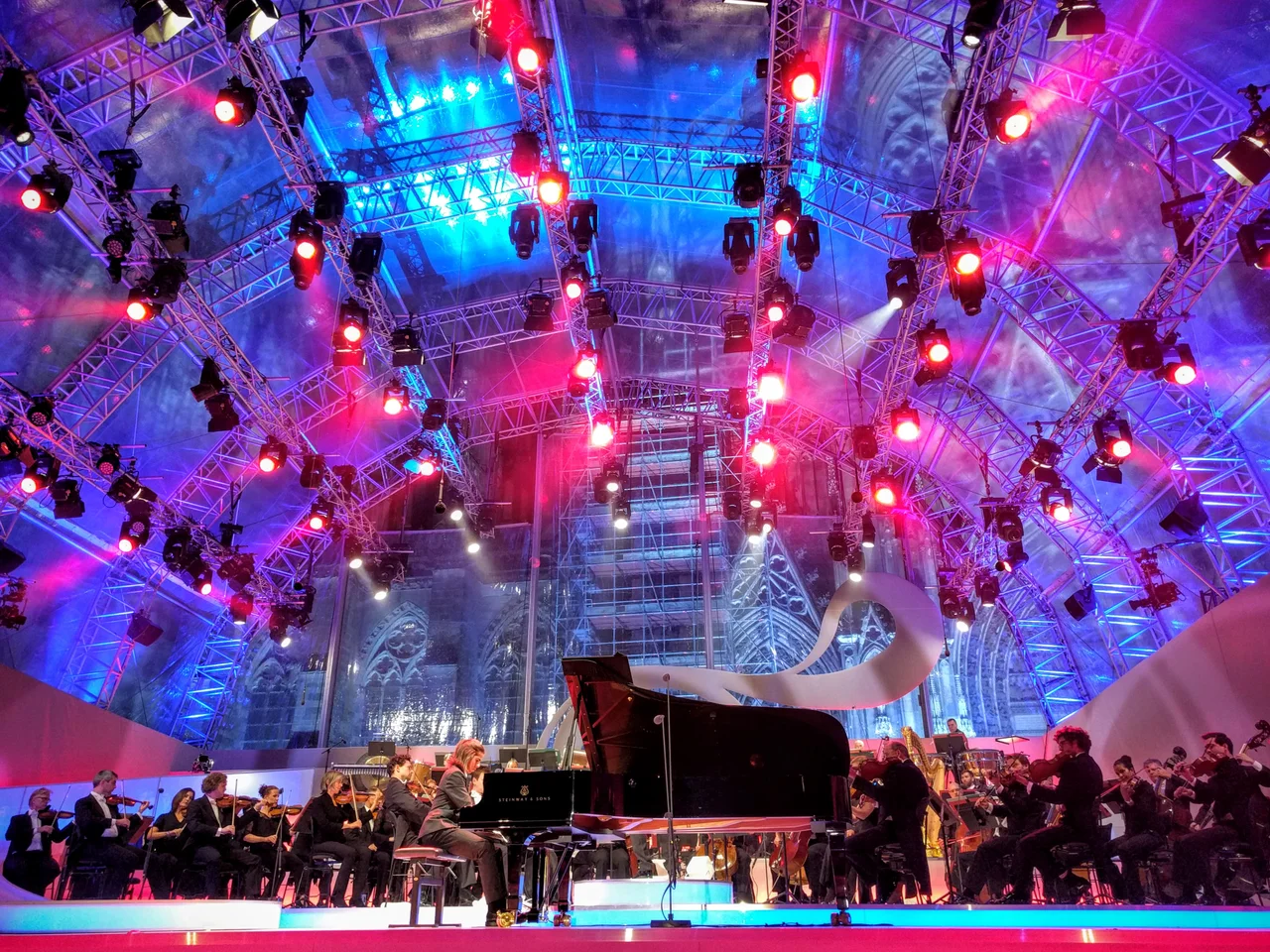 Rehearsal Eurovision Young Musicians 2016 in Colgne. Stageview while Eliot Nordqvist's performing