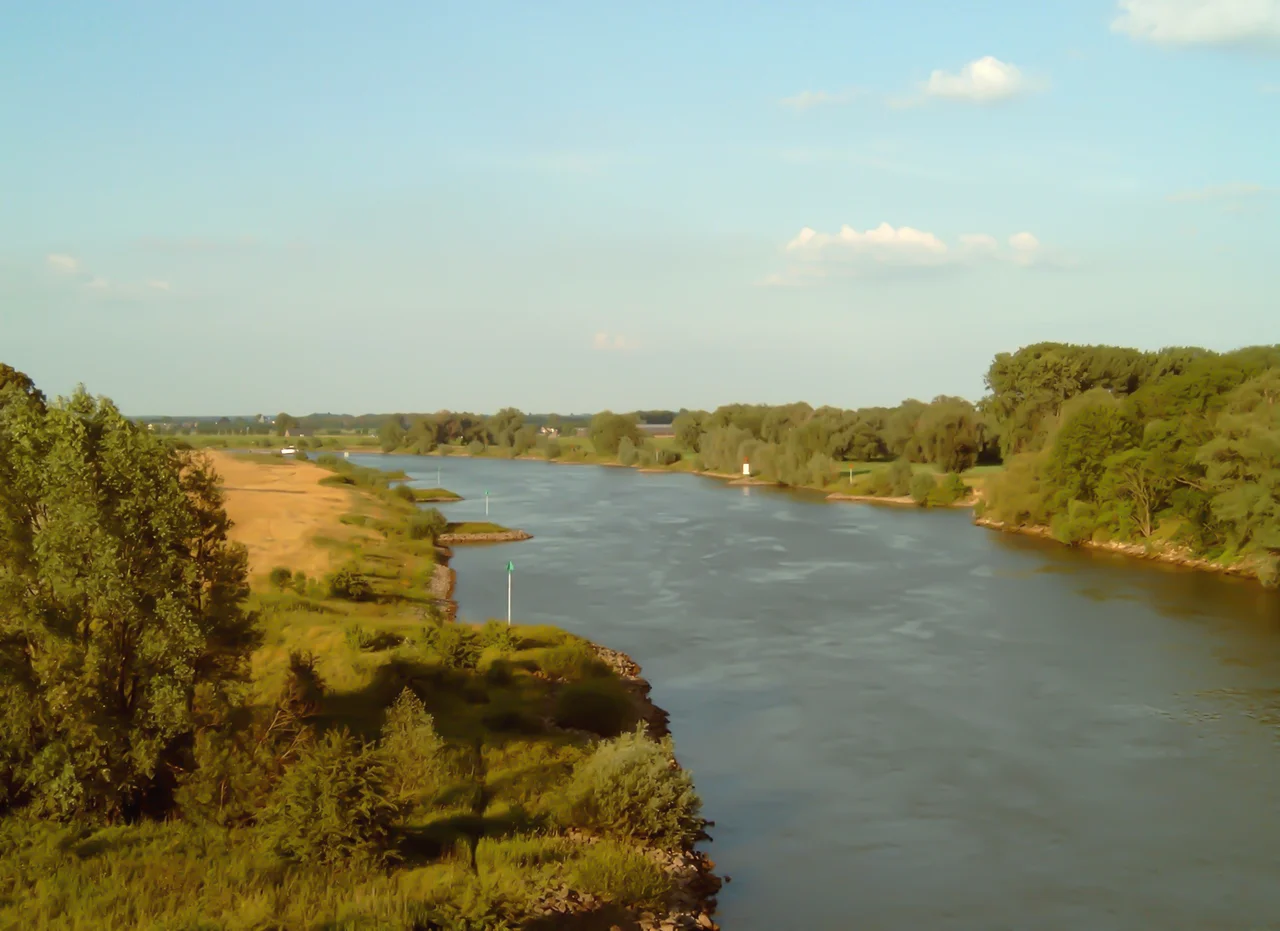 The IJssel river near Velp, the Netherlands
