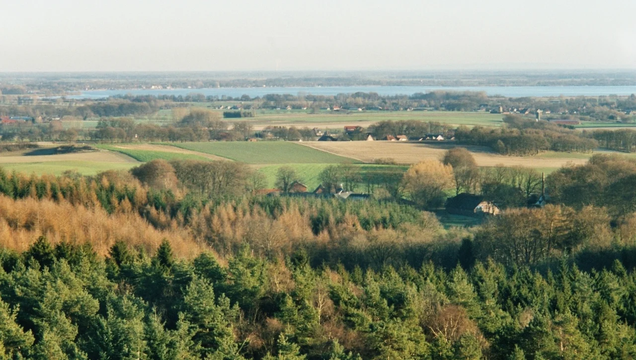 Blick über die Dammer Berge Richtung Dümmer vom Aussichtsturm Mordkulenberg aus