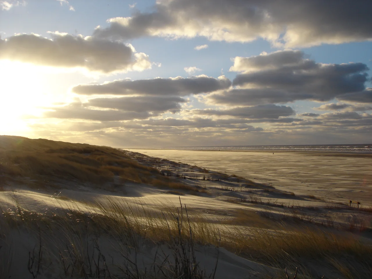 Beach on Juist, Germany in exceptional light.