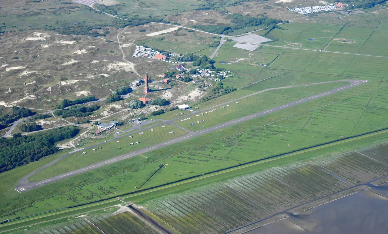 Aerial image of the Norderney airfield