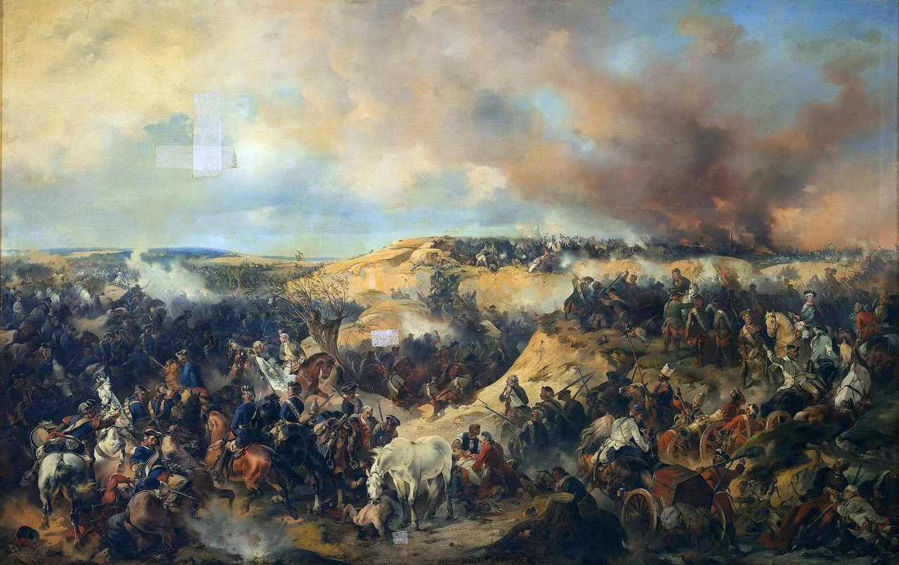 Alexander von Kotzebue - Battle of Kunersdorf on 1 August 1759.jpg