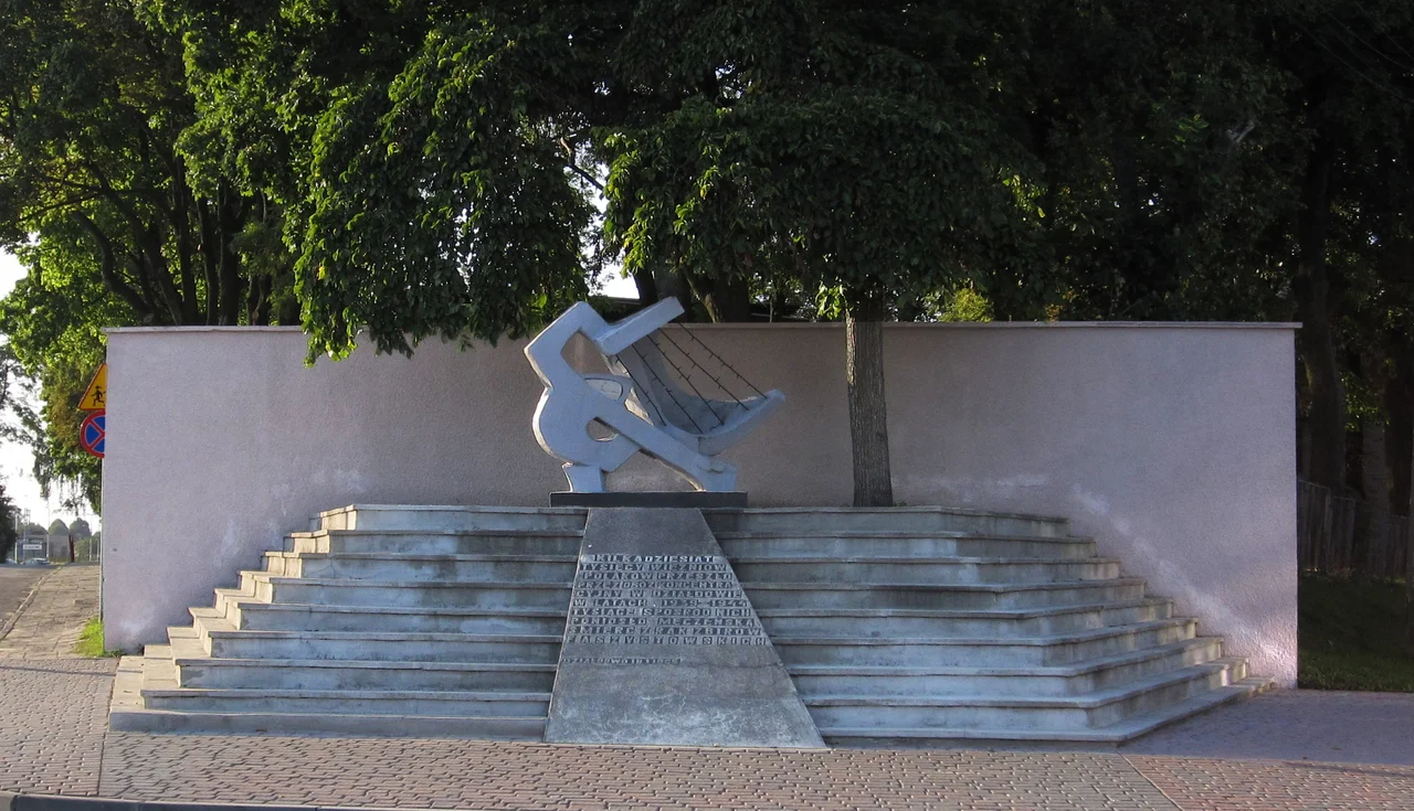 Działdowo - A monument commemmorating the victims of the concentration camp KL Soldau set up by Nazi Germany in Działdowo during World War II