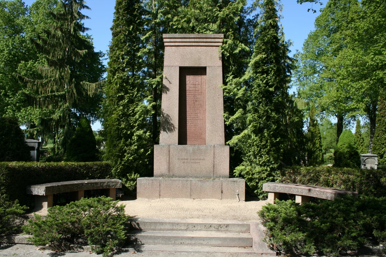 Minnesmärke Getåolyckan, Norra kyrkogården, Norrköping