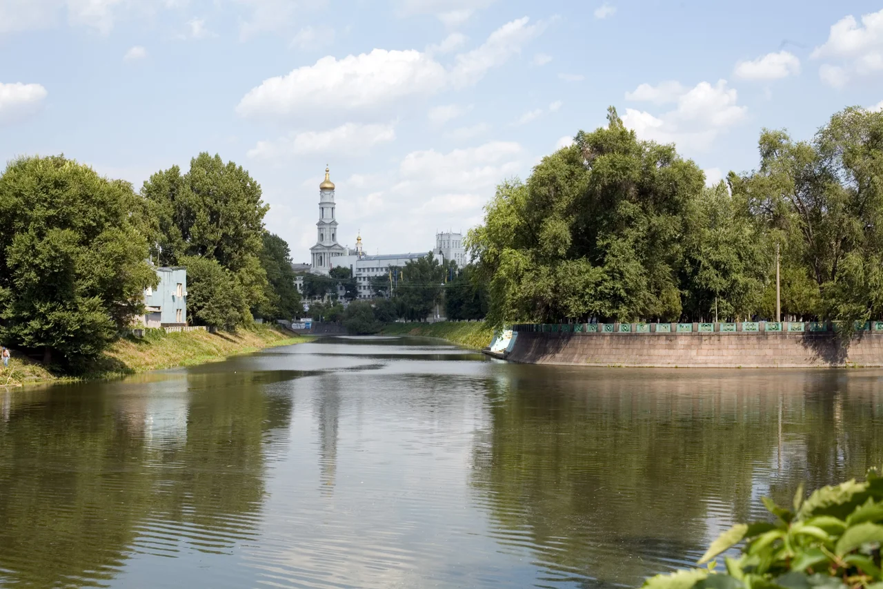 Dormition (Uspensky) Cathedral in Kharkiv, Ukraine.