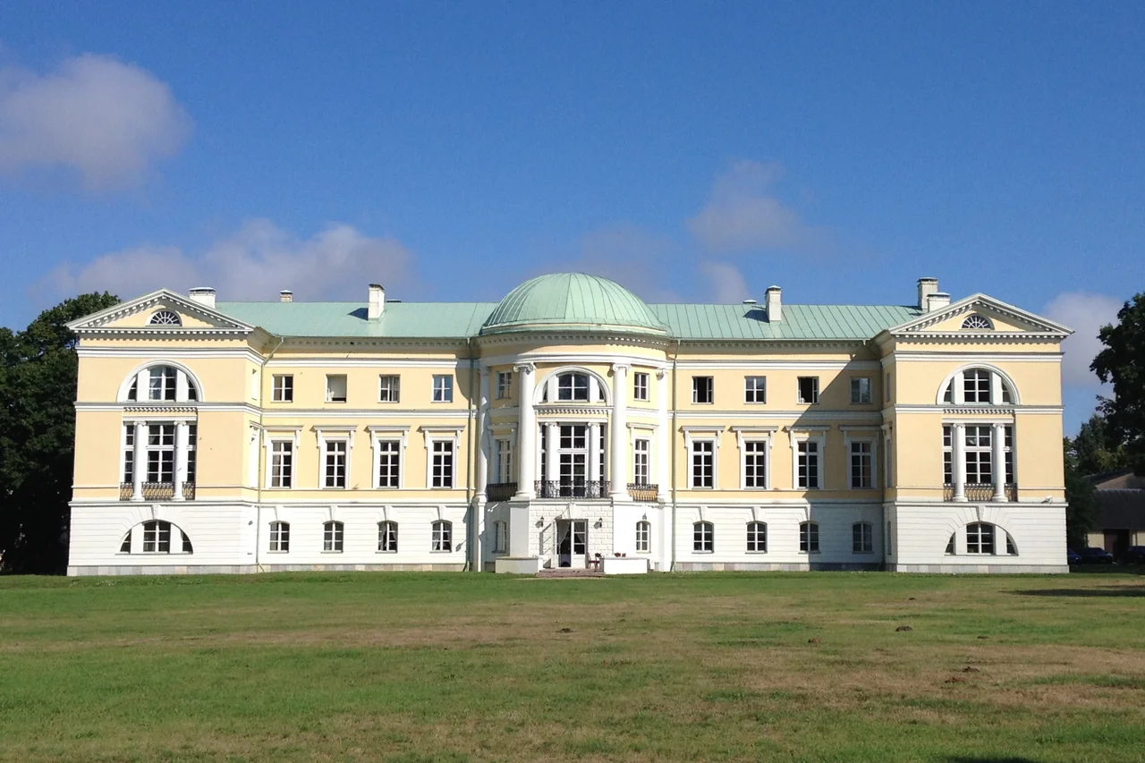 Mežotne Palace from the garden side.