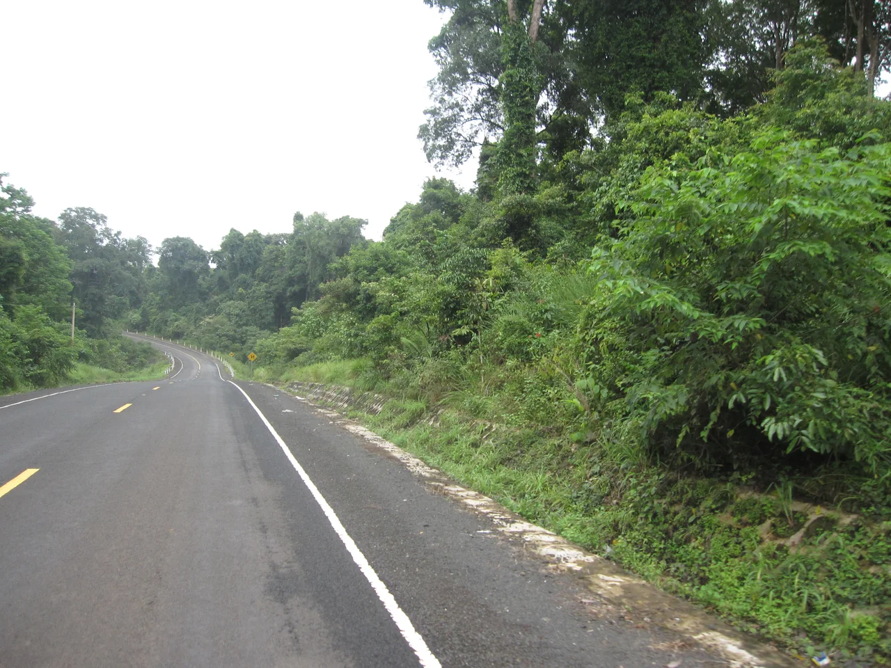 A view in Mondulkiri Province, Cambodia, on National Highway 76 heading towards Sen Monorom from Snuol.