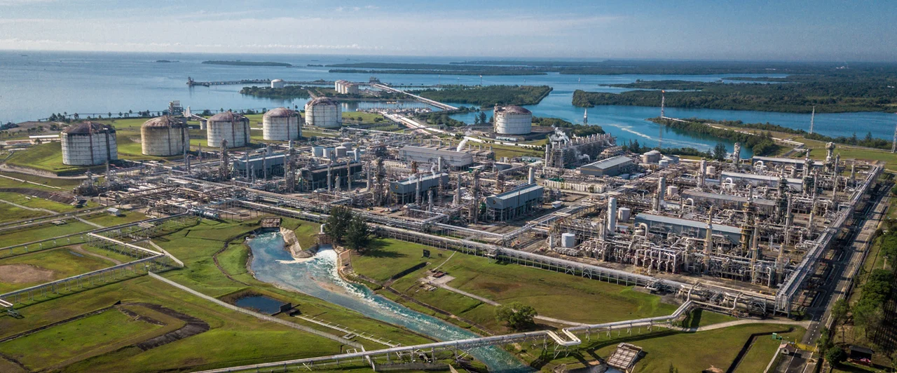 Aerial photo by PT Badak NGL
