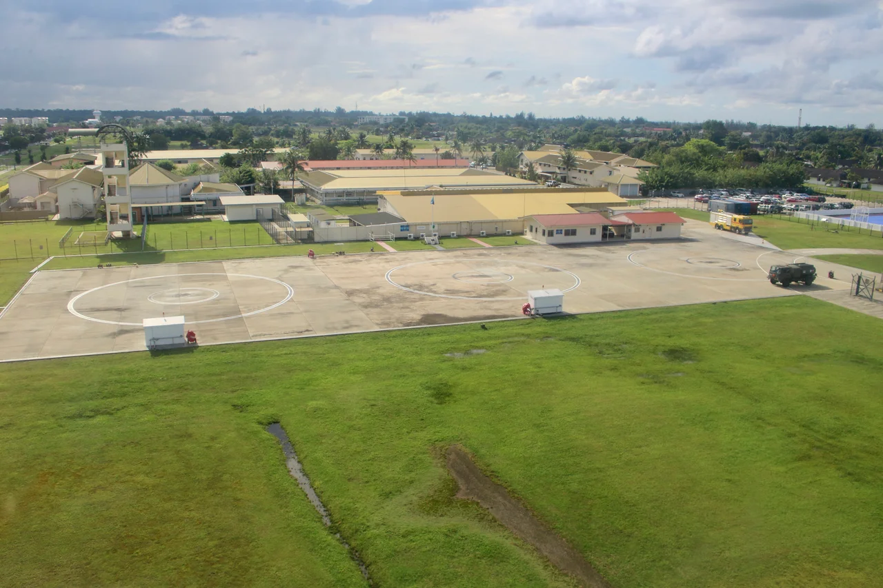 Helipads in Medicina Lines for the Bell 212 AH1/AH3 from the No. 667 Squadron AAC (formerly No. 7 Flight AAC) in Seria, Brunei.