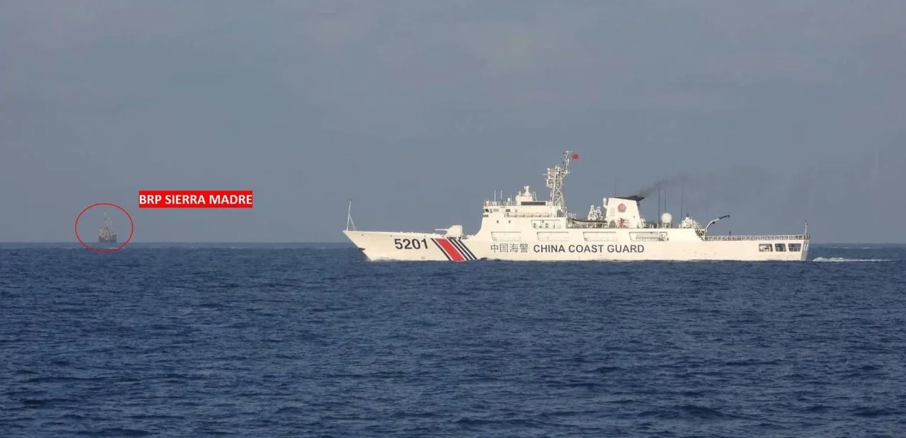 CCGV 5201 Shadowing of BRP Malapascua Approximately 2NM NE of Ayungin (Second Thomas) Shoal on 21 March 2023