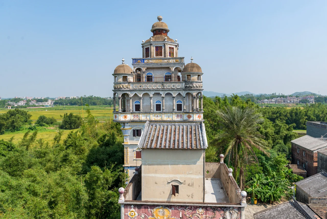 Yunhuan Lou and Yangxian Villa in Zili Diaolou Village, Tangkou Township, Kaiping, Guangdong, China