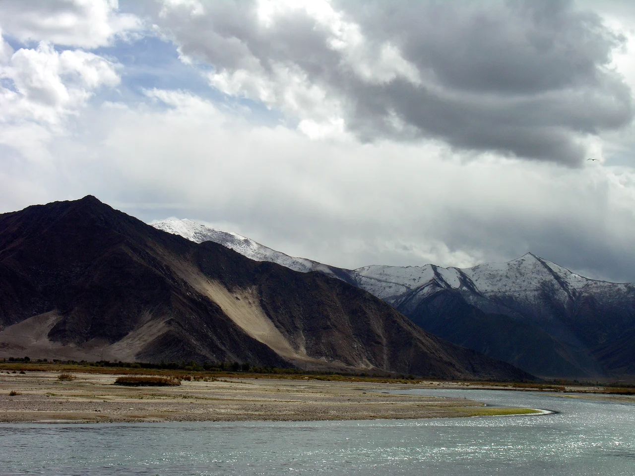 I spent the night in the same hotel and room I had before in Lhasa. Next morning it was off to the airport. This is the Lhasa River we drove beside much of the way. Lhasa, 
Made Explore #383 July 23, 2008 (another so, so picture makes explore, better ones were uploaded - Explore is in no way an indication of a good picture)