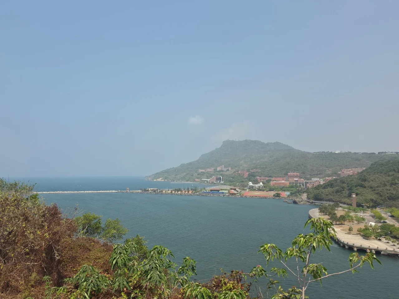 Shoushan in Kaohsiung, Taiwan, seen from Kaohsiung Lighthouse, Cijin Island
