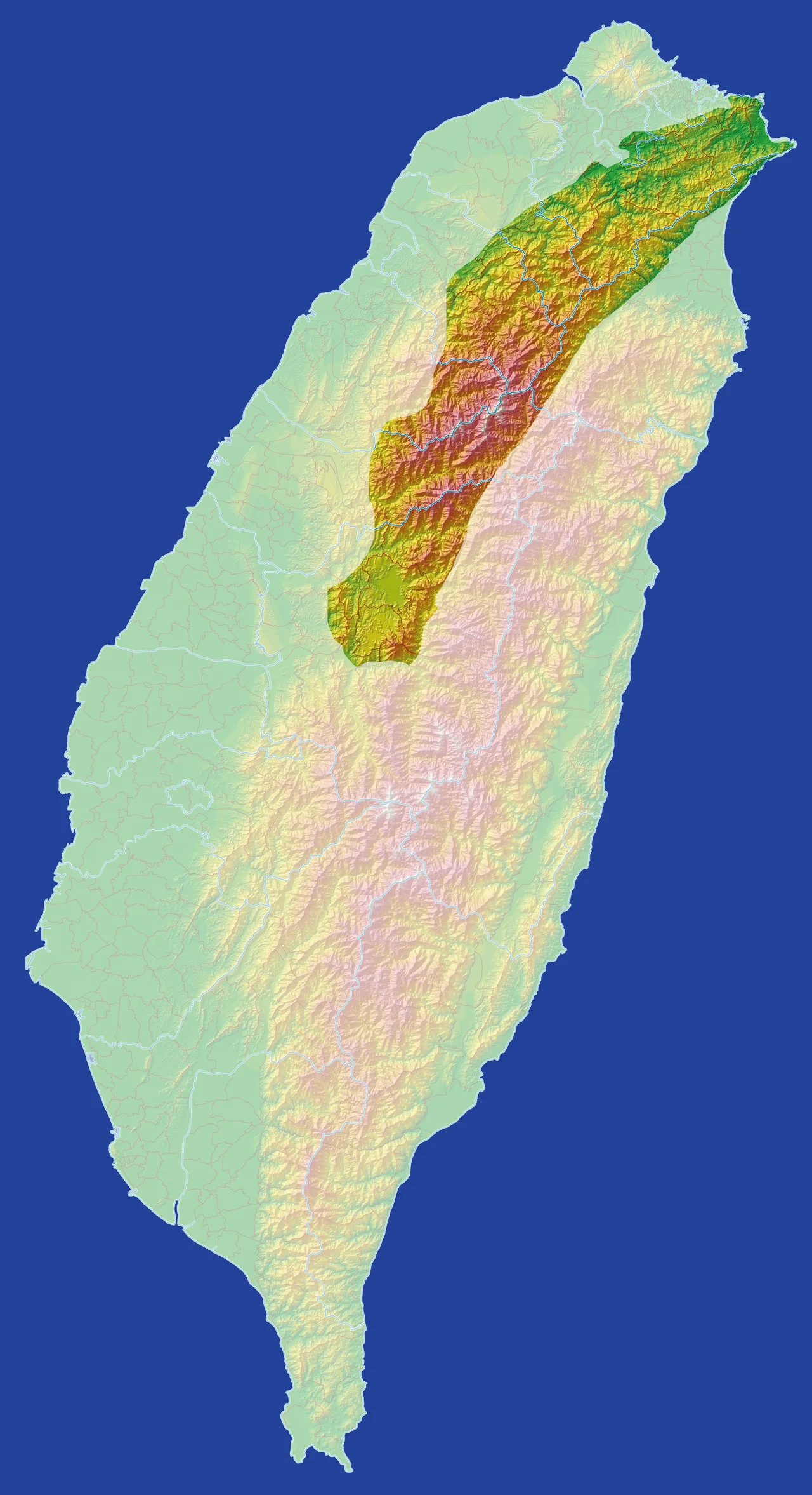 ​Map of Xueshan Range, Taiwan