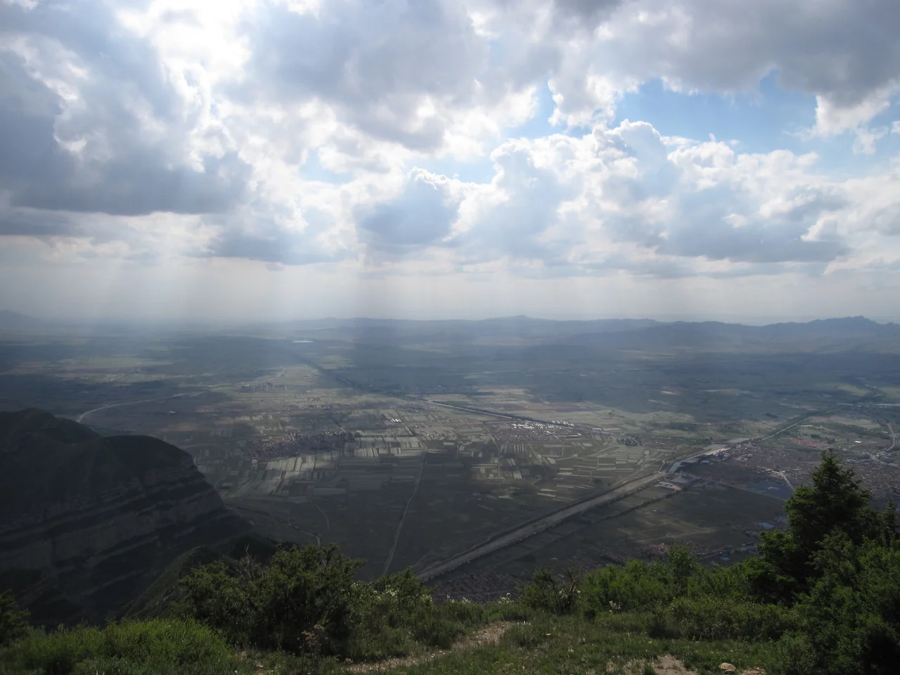 View from the summit of Heng Shan, Shanxi province, China. June 2011.