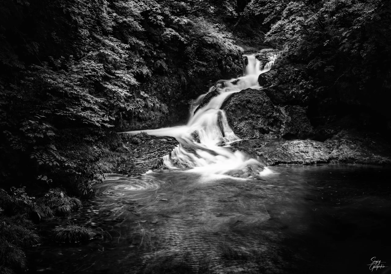 Waterfall in Ginzan Onsen